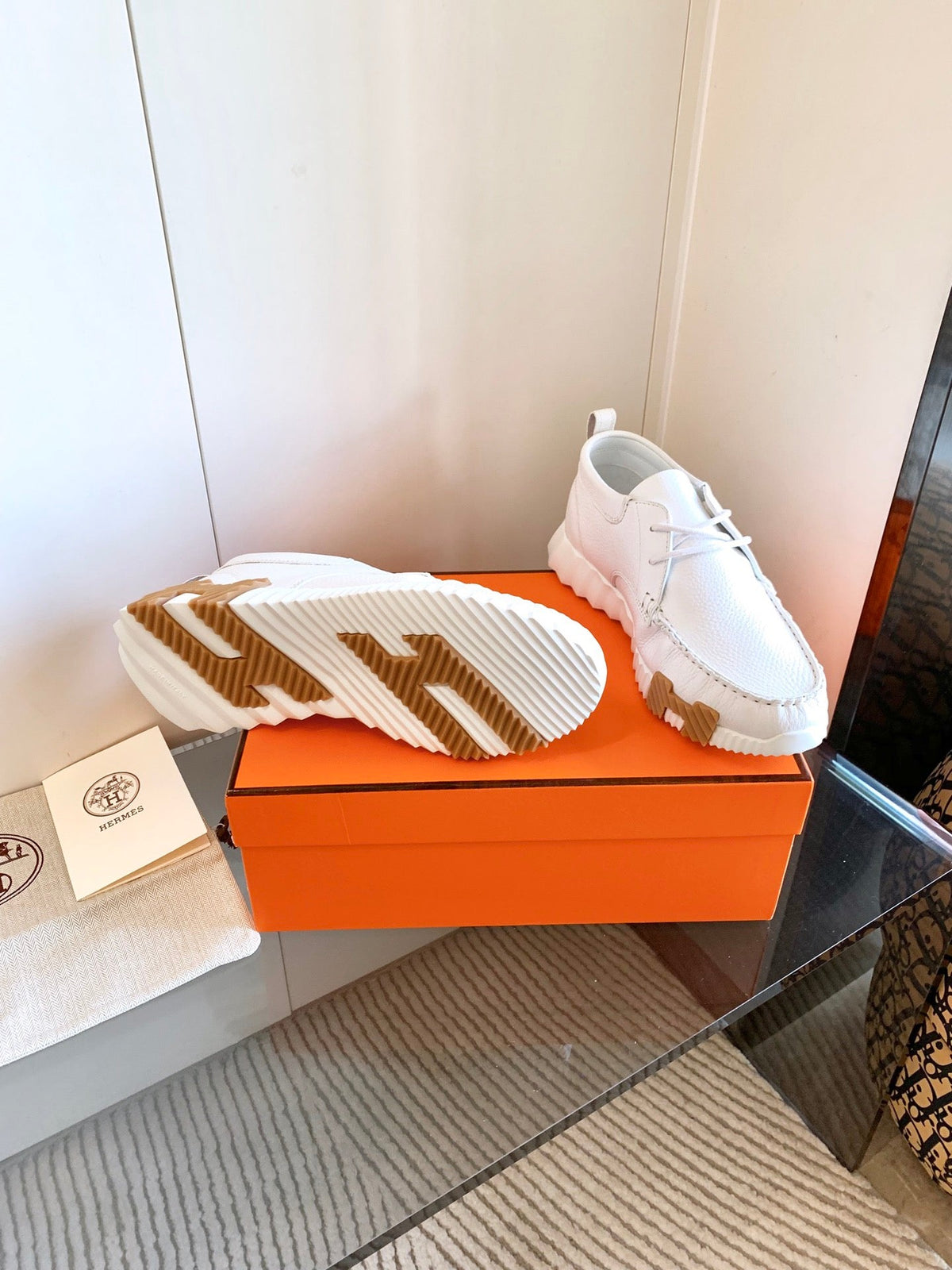 HM Increase Sneaker In White Cowhide 993282