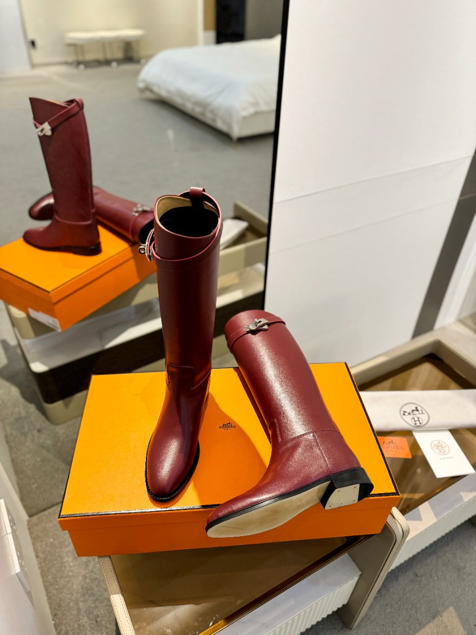 HM Stivali Jumping 20mm Burgundy Cowhide 961662