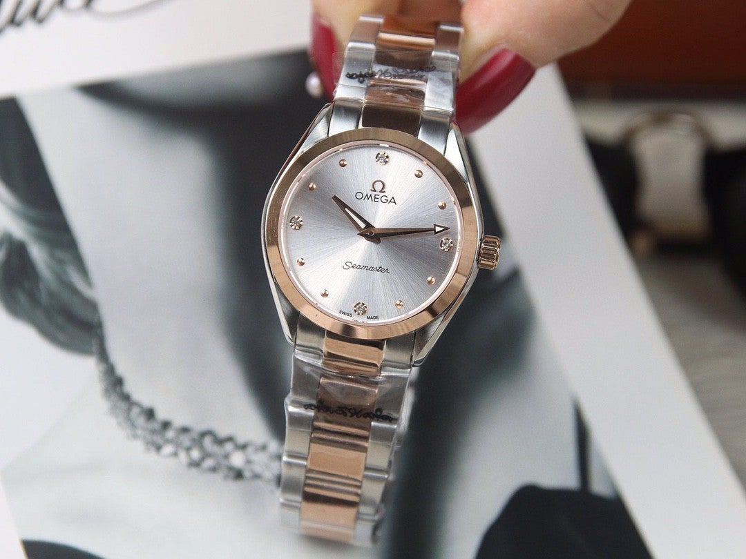 SEAMASTER QUARTZ 33MM TWO-TONE GREY DIAL