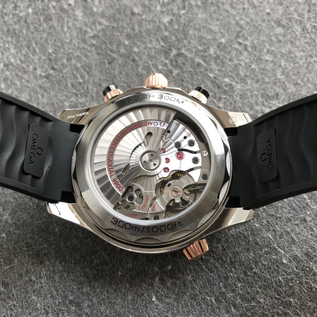 SEAMASTER DIVER 300M ROSE GOLD CASE 44MM CHRONOGRAPH BLACK DIAL