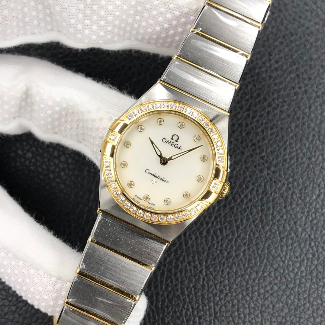 CONSTELLATION 28MM QUART DIAMOND BEZEL MOP DIAL