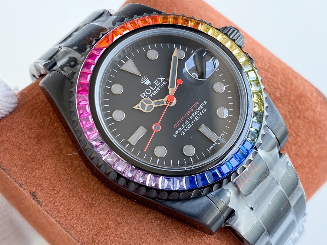 SUBMARINER DATE 40 CUSTOM RAINBOW ALL BLACK LIMITED EDITION