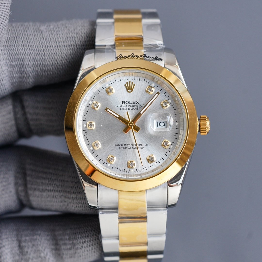 DATEJUST 41MM SMOOTH BEZEL DIAMOND NUMERALS