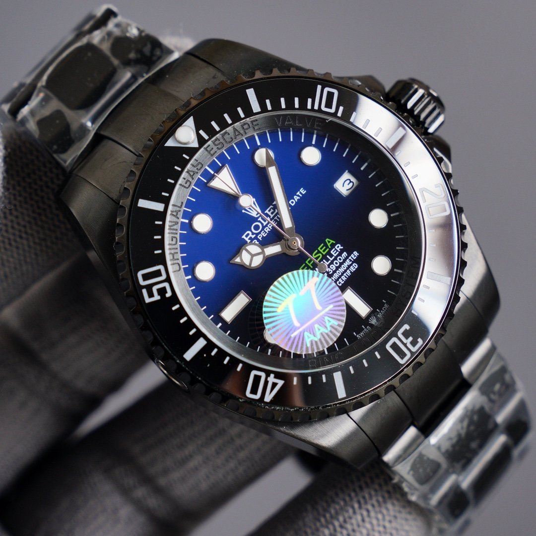 SEA-DWELLER DEEPSEA 44MM CUSTOM ALL BLACK DEEP BLUE DIAL