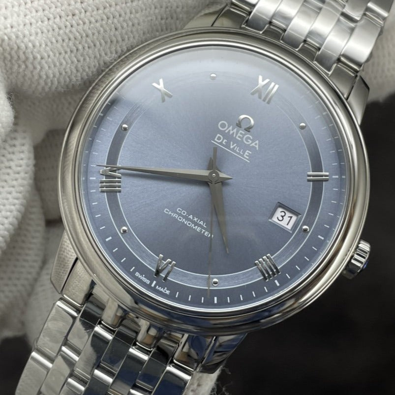 DEVILLE PRESTIGE 39.5MM STEEL BLUE DIAL