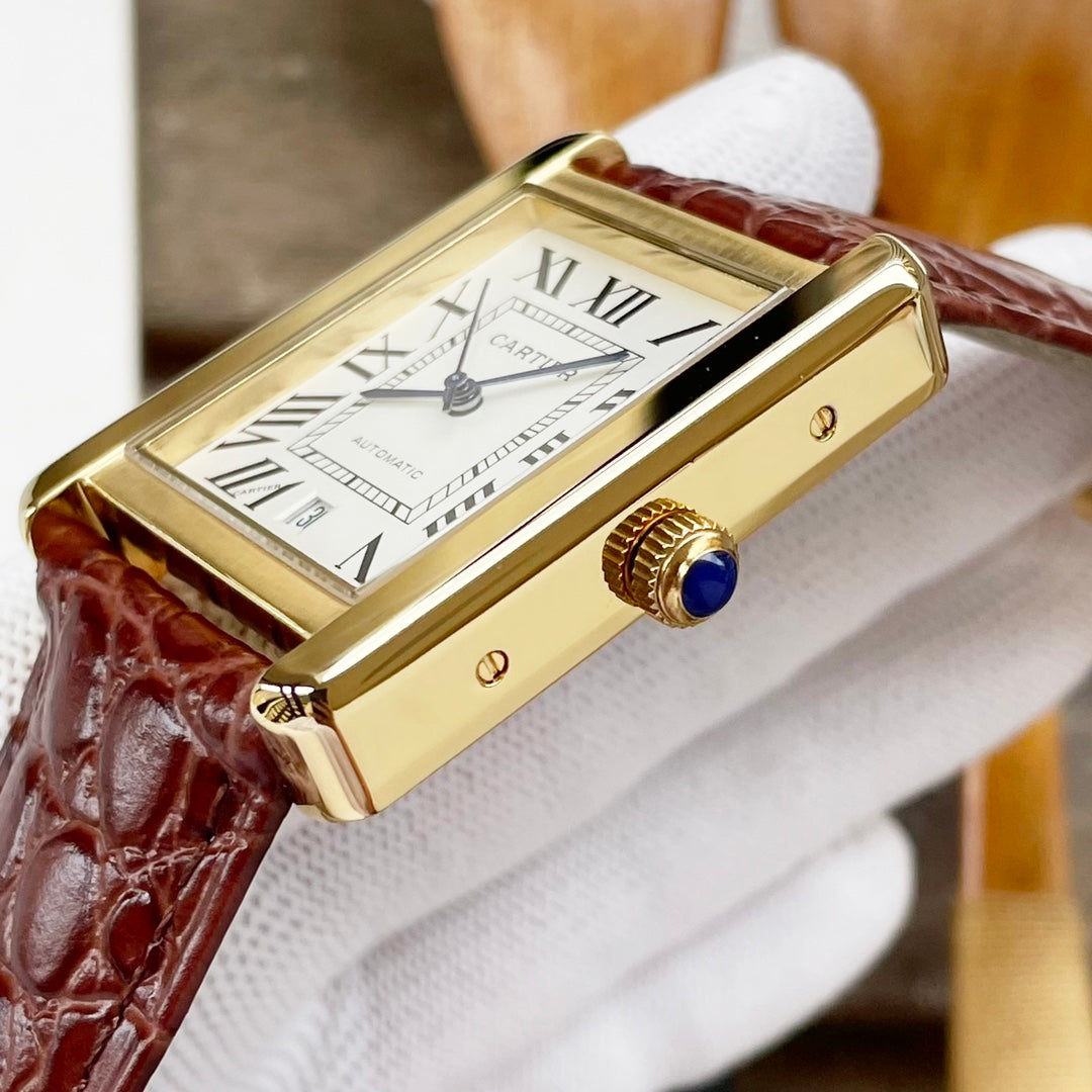 TANK MUST 31 LARGE SIZE GOLD CASE CROCODILE LEATHER