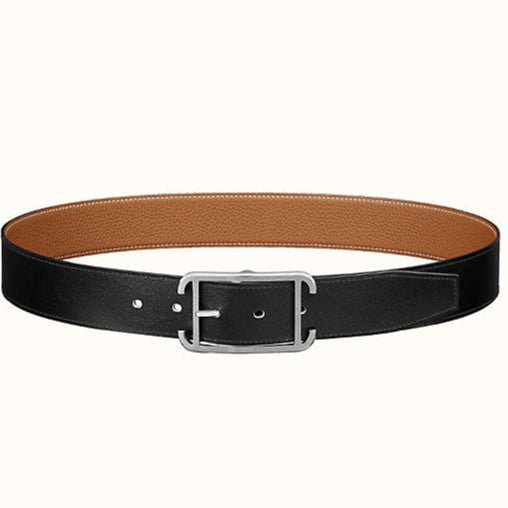 HM Society 38mm Reversible Belt Black Brown Leather 187792