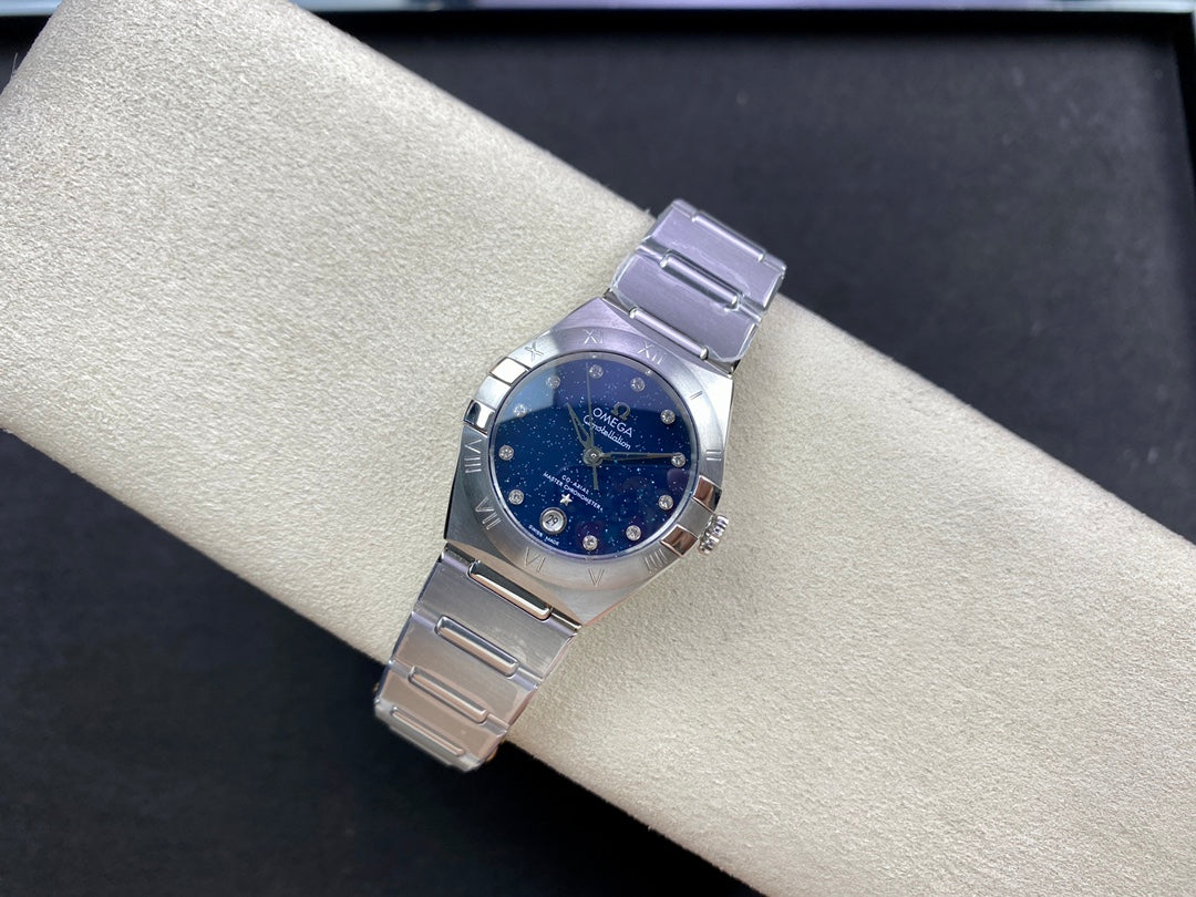 Omega Constellation 29mm Silver Blue Dial