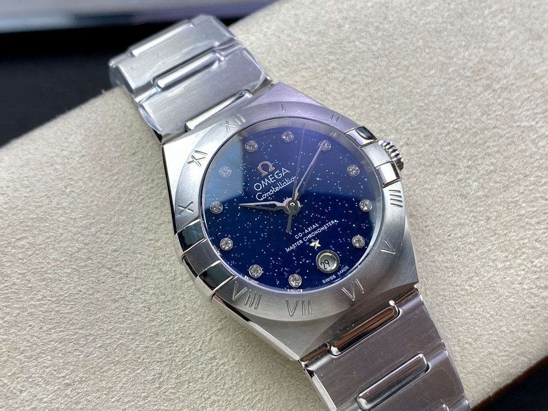 Omega Constellation 29mm Silver Blue Dial