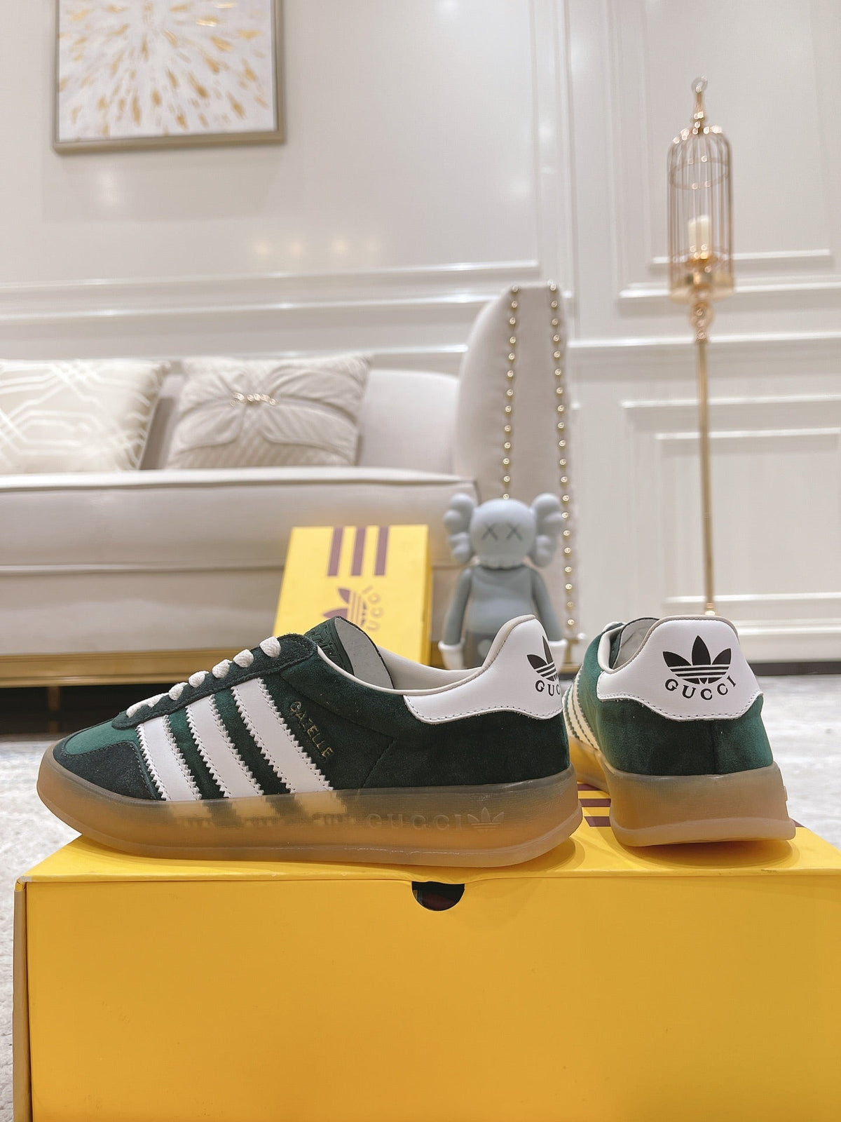 GG & ADIDAS GAZELLE SNEAKER GREEN SUEDE