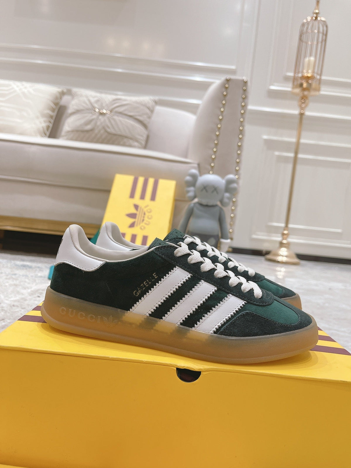 GG & ADIDAS GAZELLE SNEAKER GREEN SUEDE
