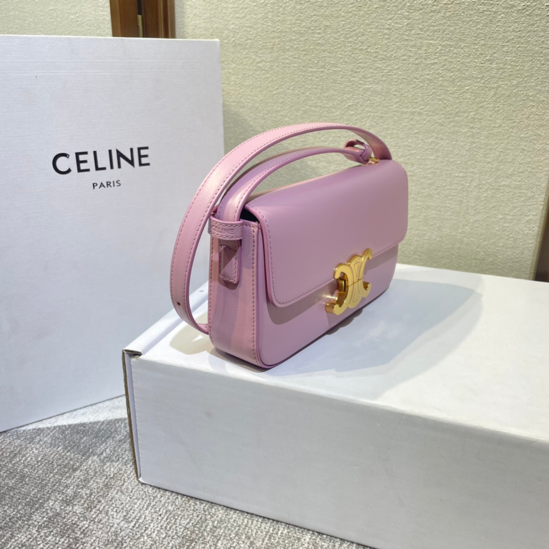 classic triomphe 20 pink calfskin gold hardware