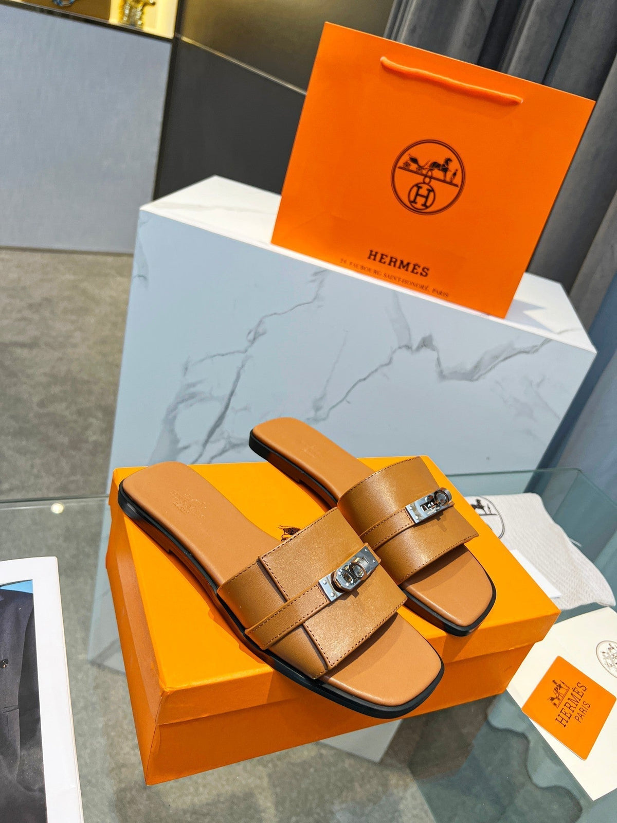 Giulia Sandal Tan Calfskin