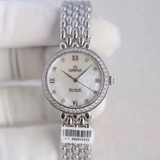 Omega De Ville 32.7mm Diamond Mop Pearl Dial