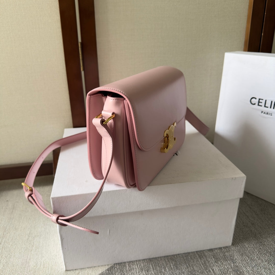 classique triomphe 22 pink calfskin gold hardware