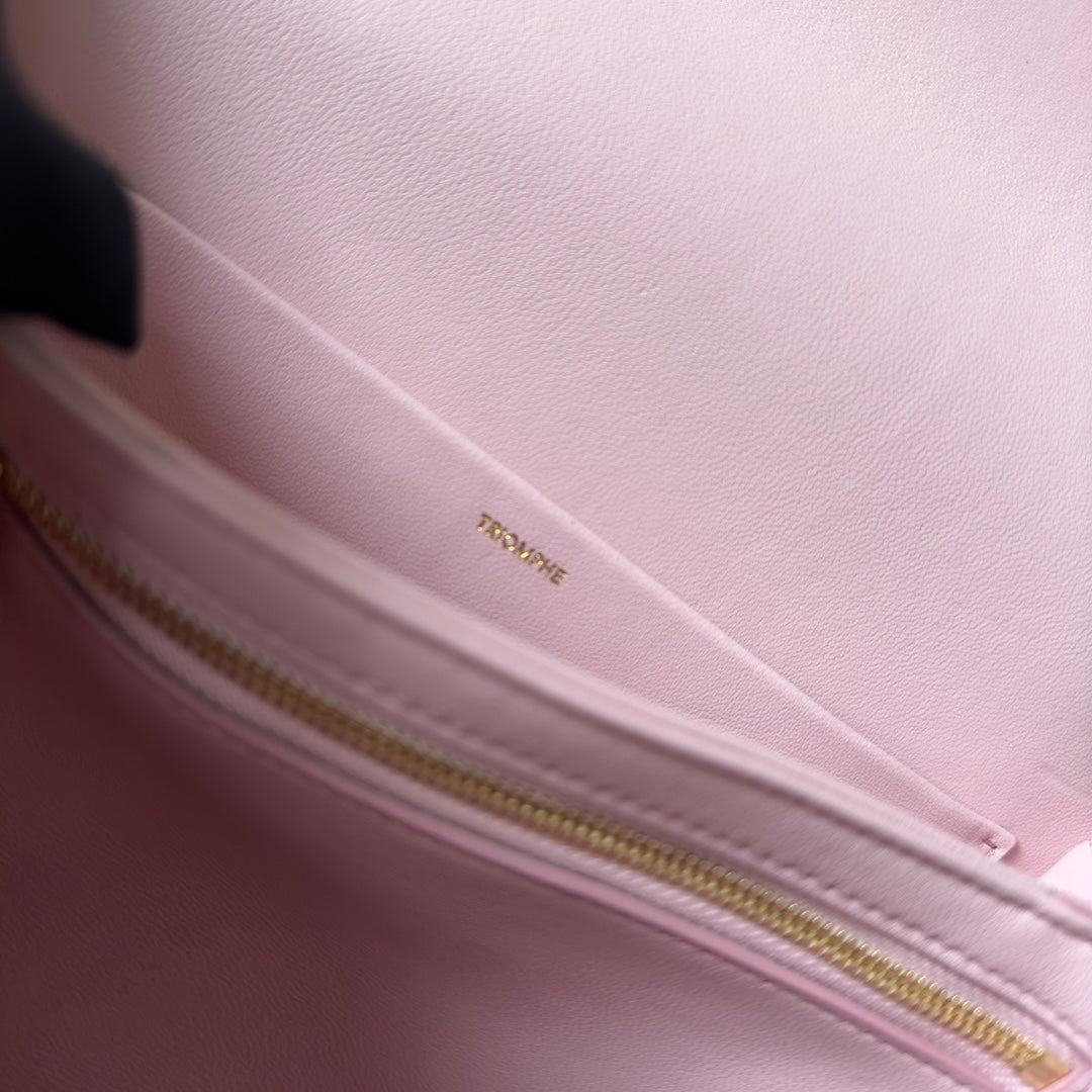 classique triomphe 22 pink calfskin gold hardware