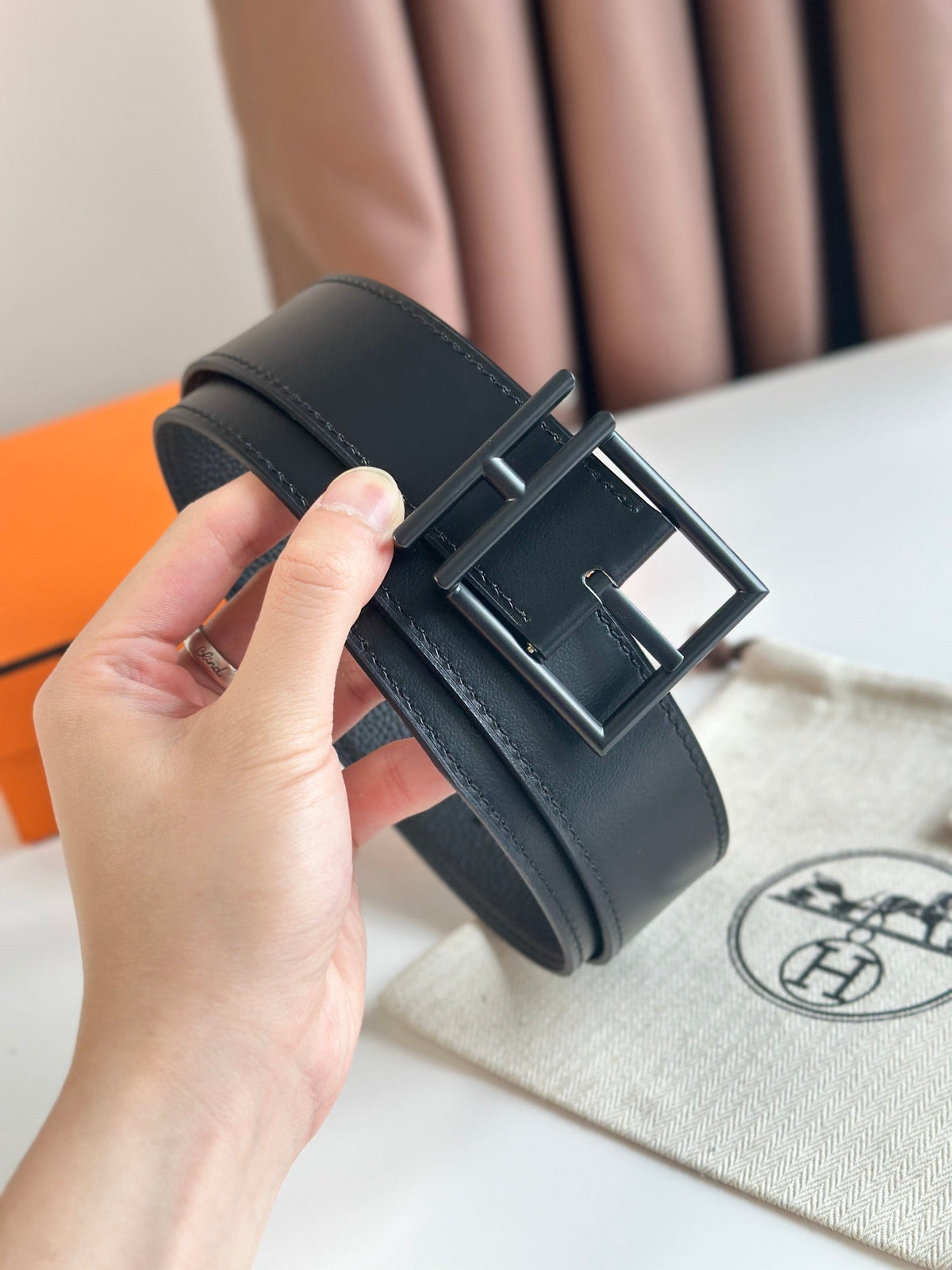 HM Nathan 40mm Belt Black Leather 187799