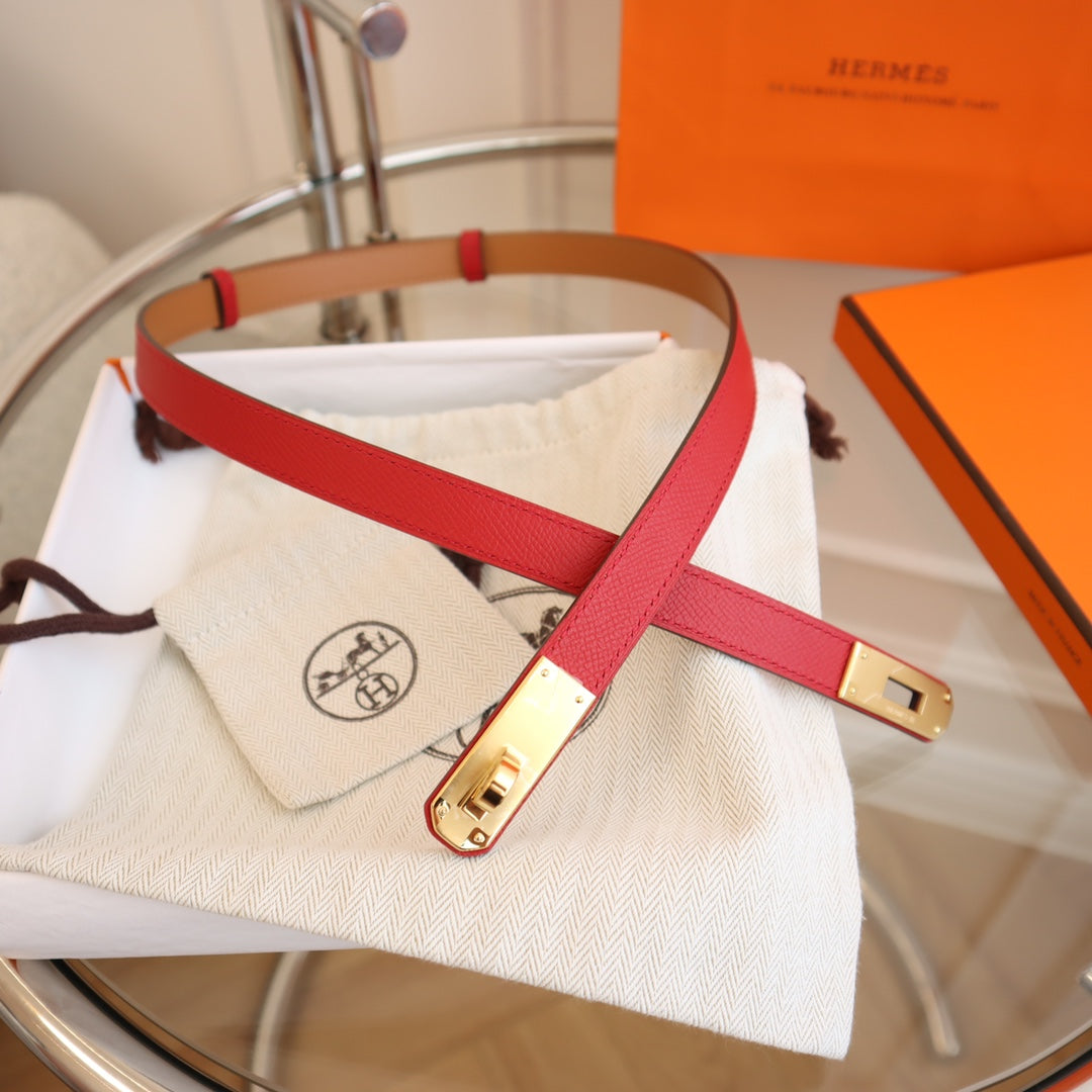 hm kelly belt 18mm dark red epsom leather