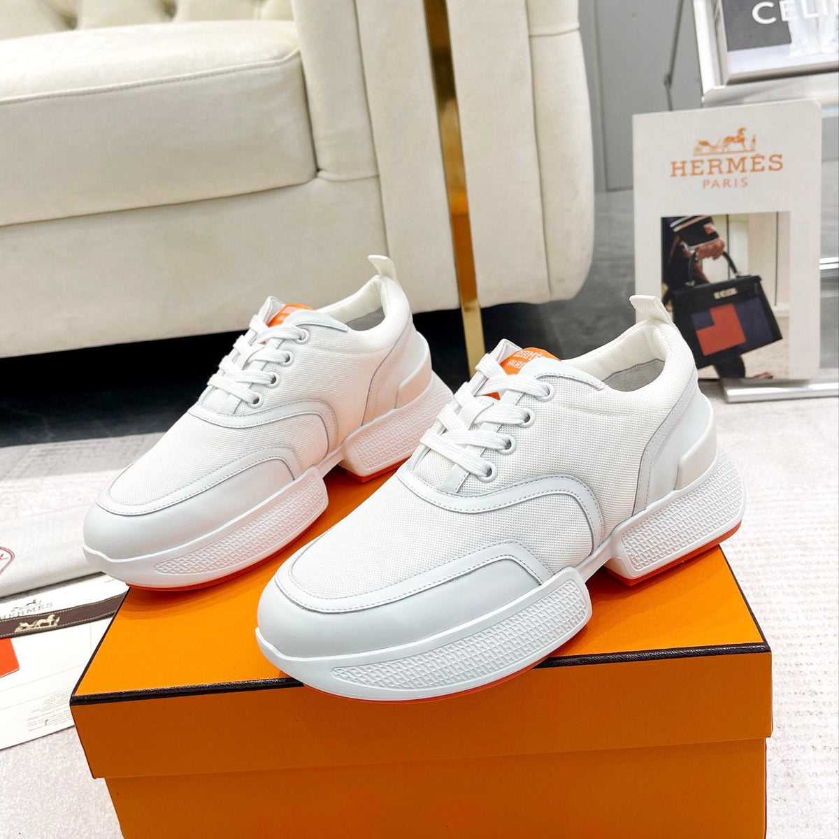 HM Giga Sneaker Beige Fabric206297