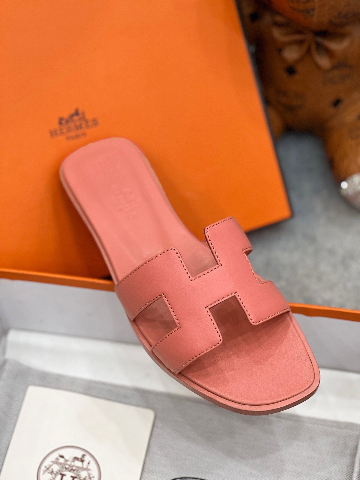 0ran Sandal Rose Smooth Calfskin