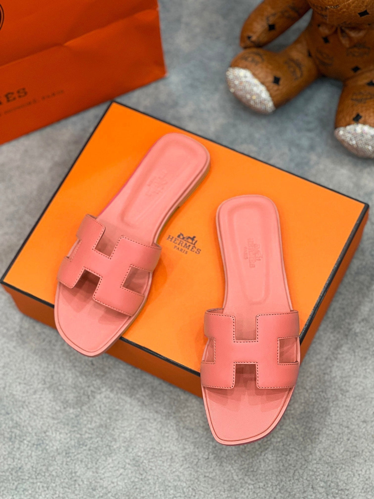 0ran Sandal Rose Smooth Calfskin