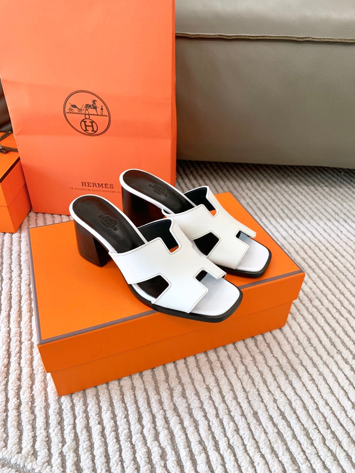HM Helia 60 Sandal White Lambskin 963251