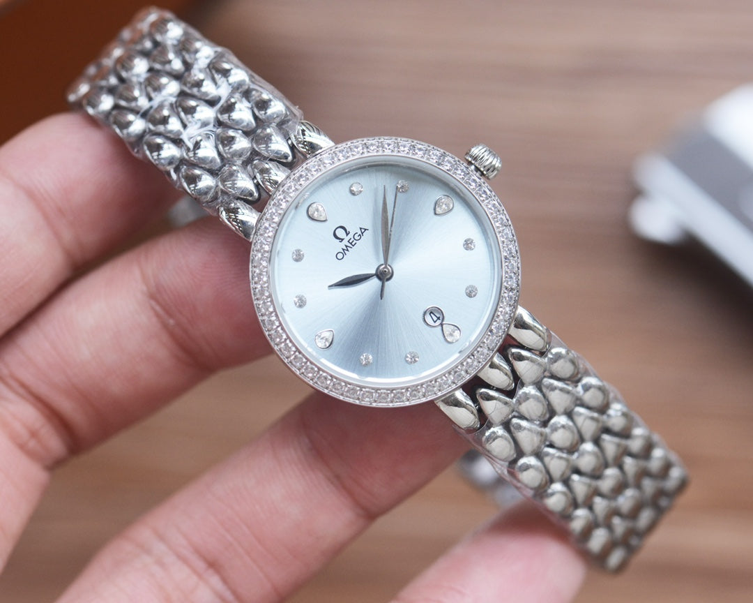 Omega De Ville 27mm Silver Strap