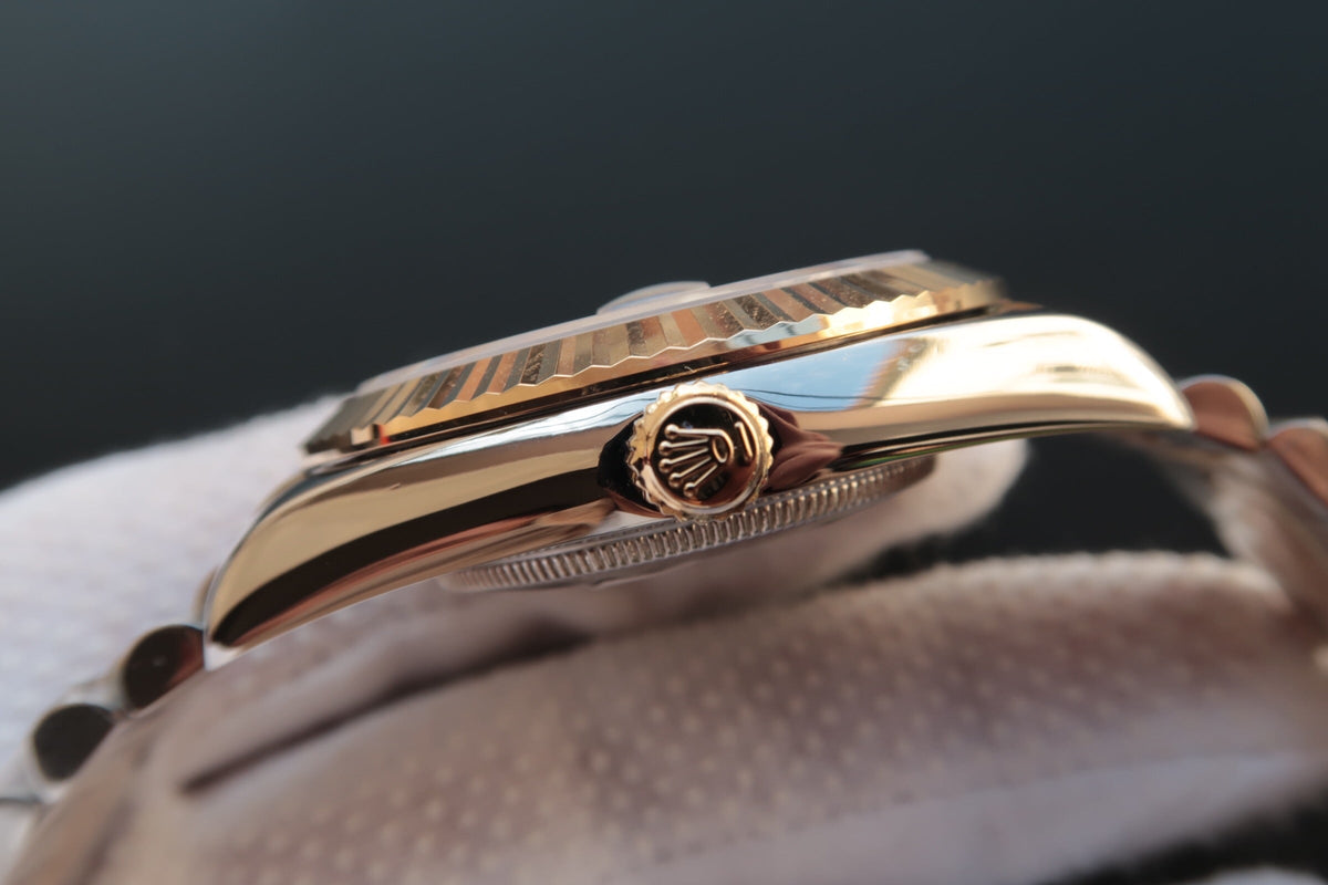 DATEJUST II GOLD STEEL WHITE DIAL ARABIC NUMERALS