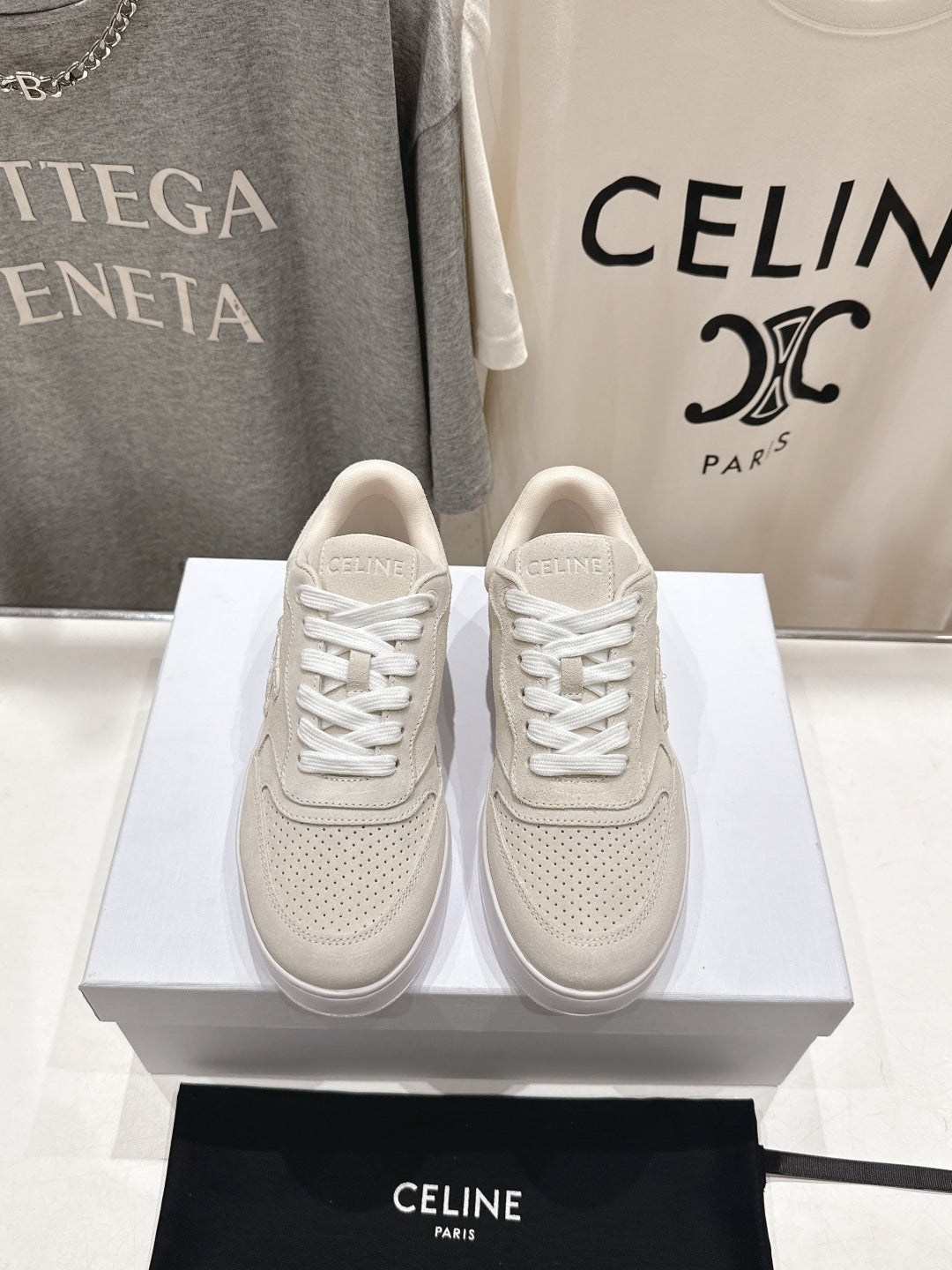 CELINE 25C SNEAKERS BEIGE SUEDE 236765