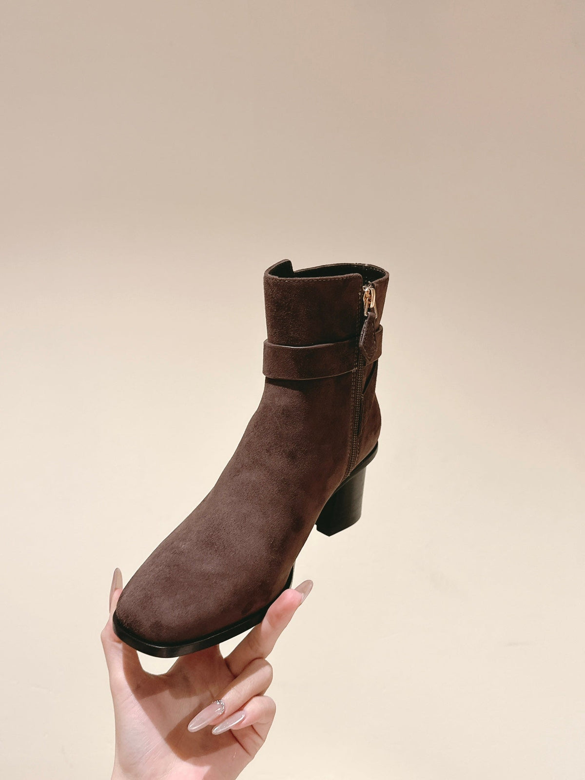 HM Jill Ankle Boot 65mm Brown Chocolate Suede 974680
