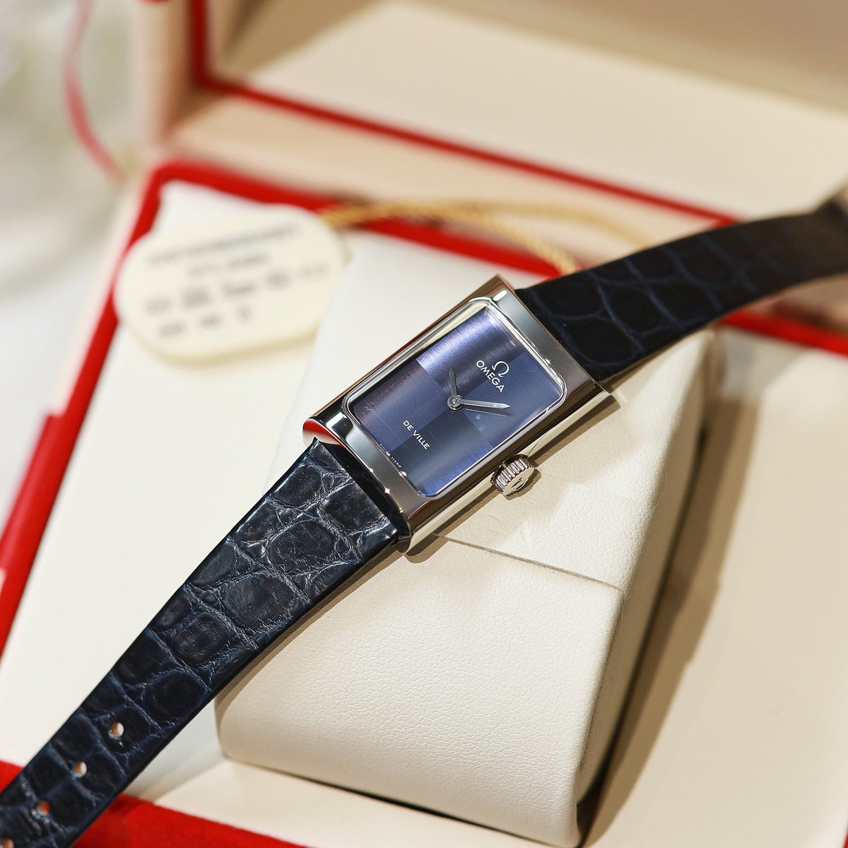 Omega De Ville 26.12mm Silver Blue Dial