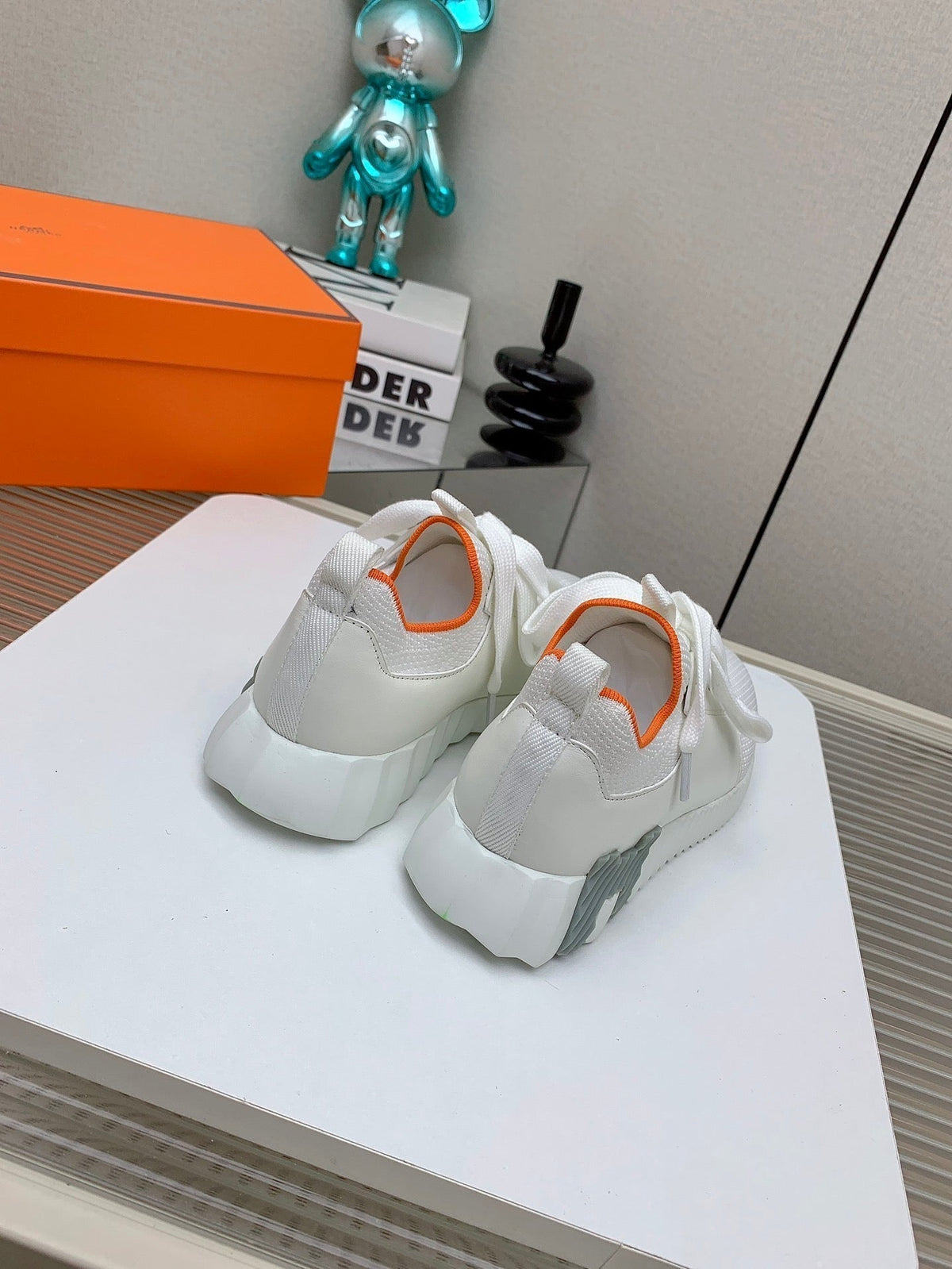 HM Depart Slip-on Sneaker In White Woven Fabric 106333