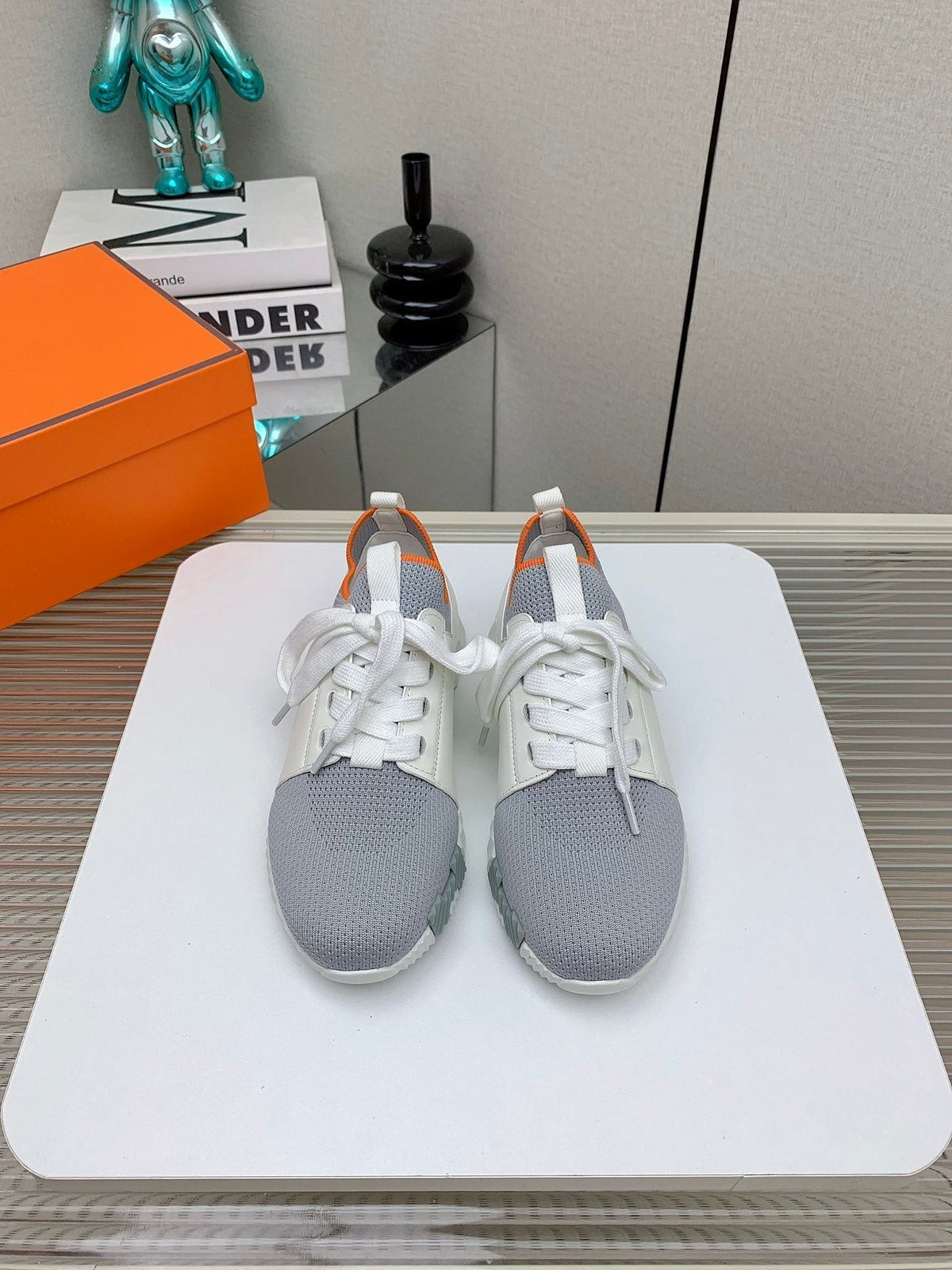 HM Depart Slip-on Sneaker In Grey Woven Fabric 106340