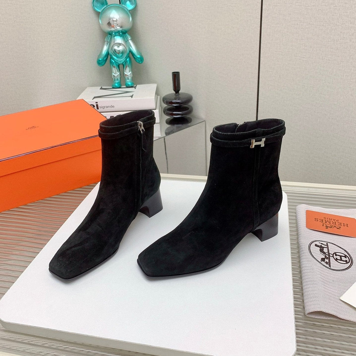 HM Hommage Ankle Boot Black Suede 971355