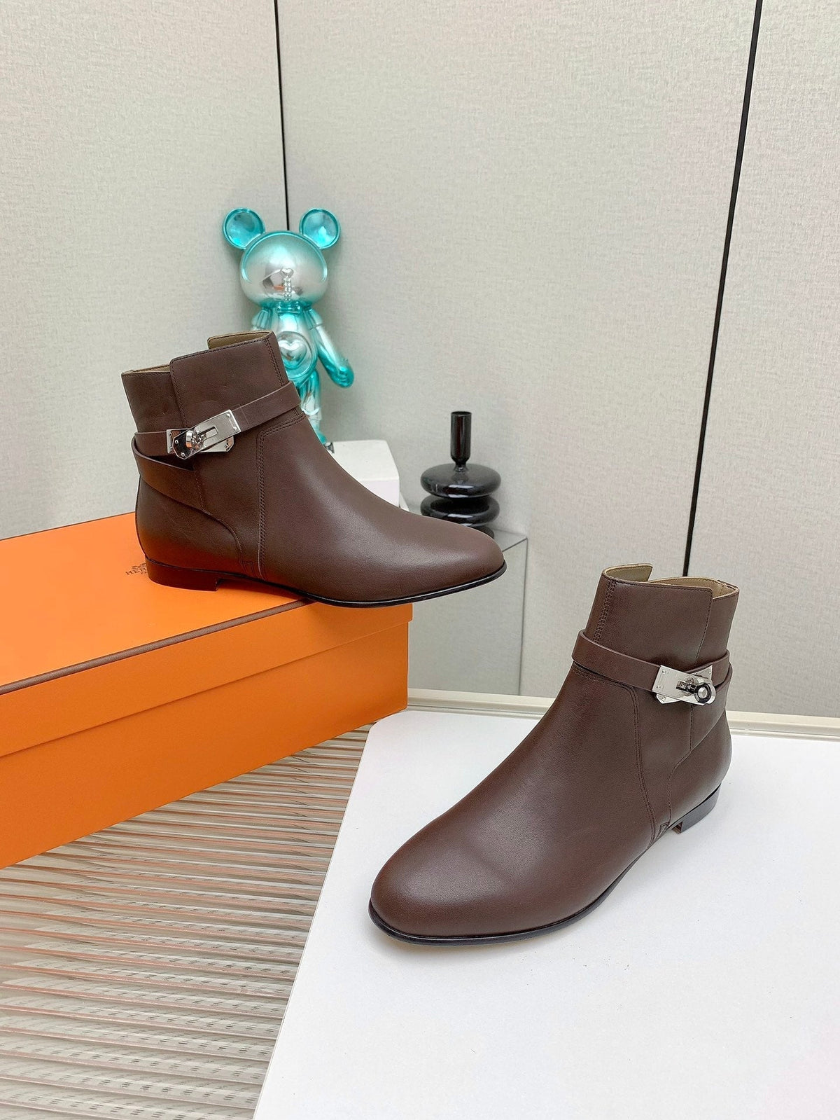HM Neo Ankle Boot Earth Brown Calfskin 971365
