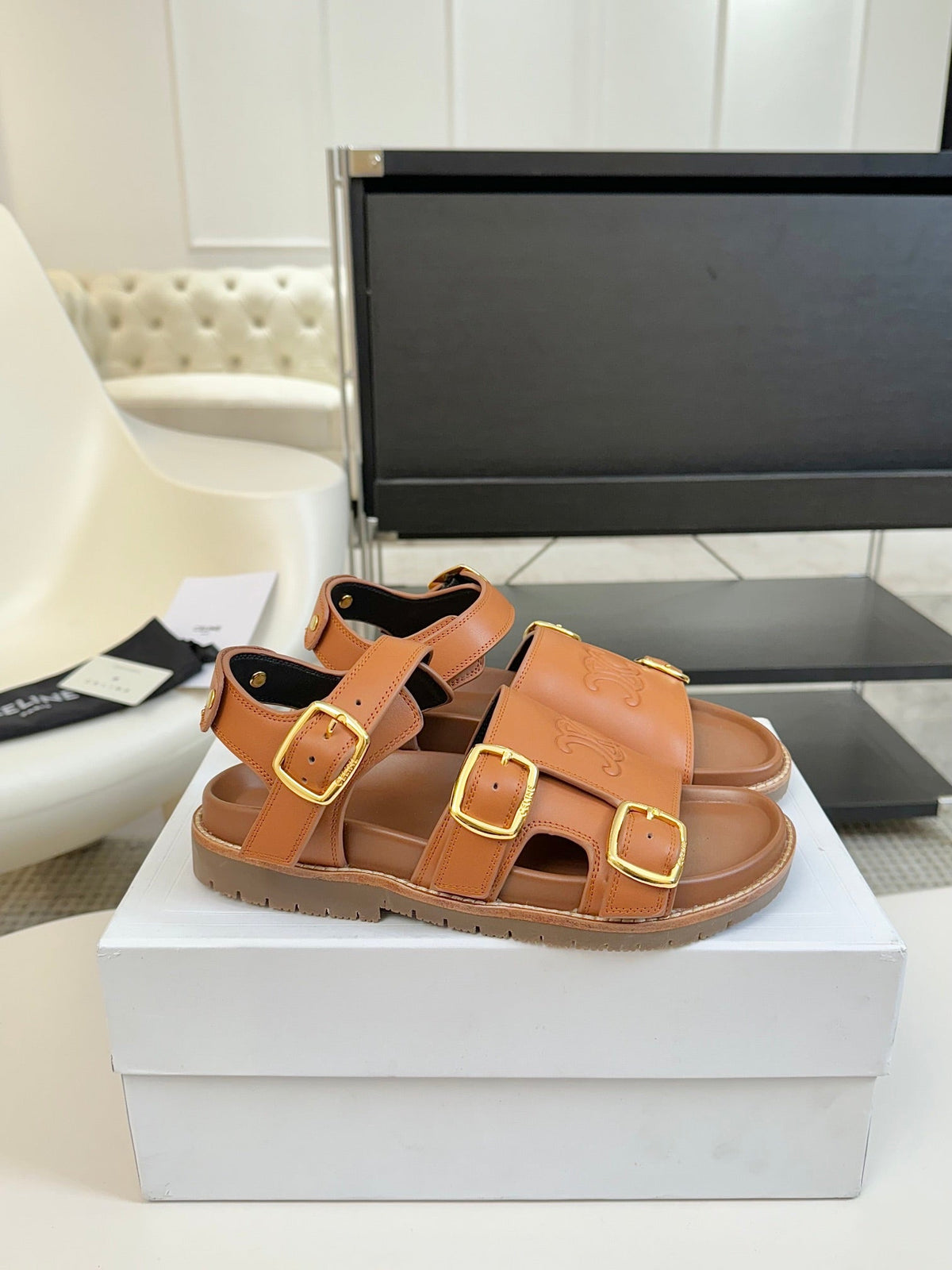 MINO SANDAL IN BRONZE BROWN CALFSKIN