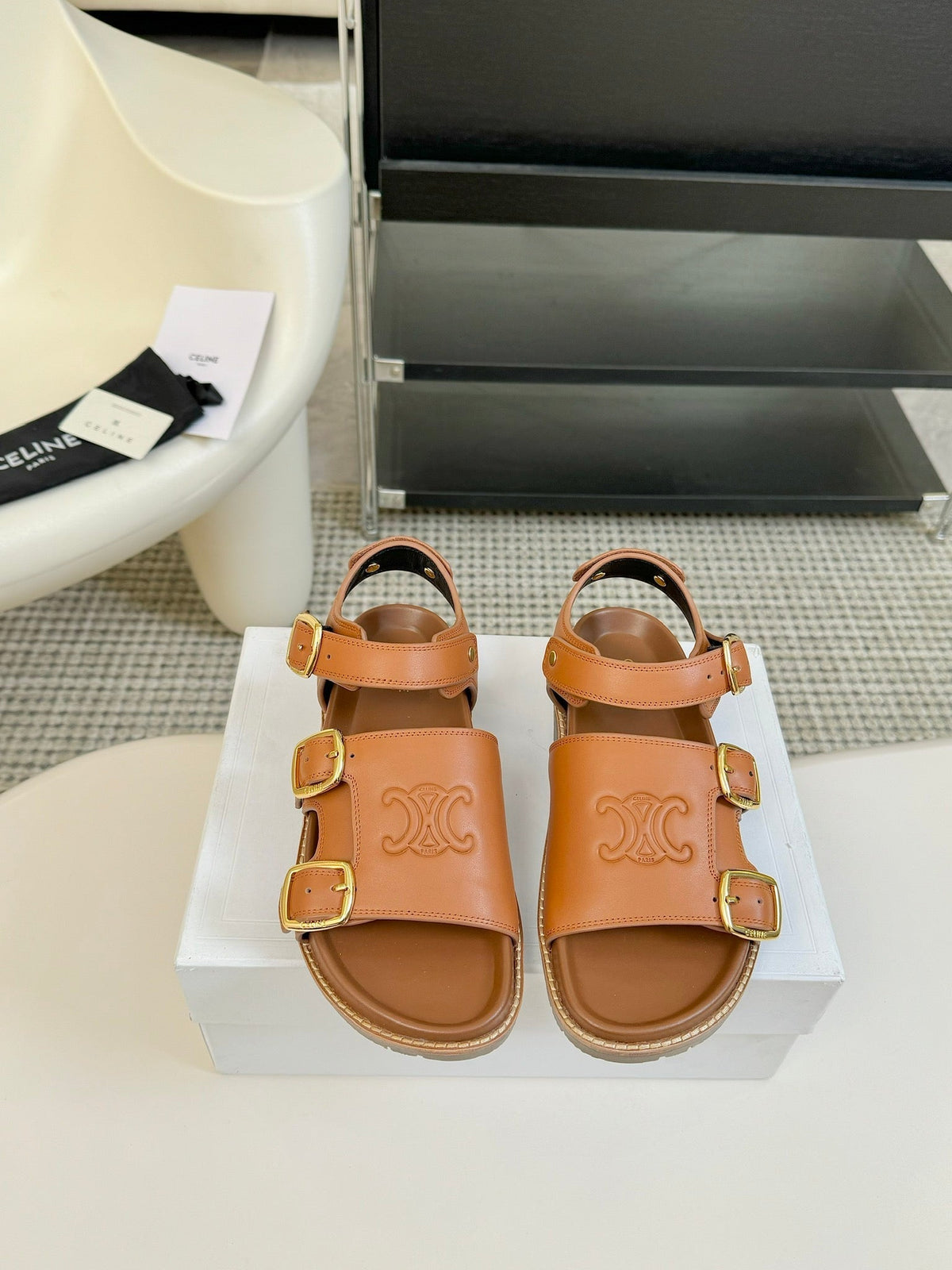 MINO SANDAL IN BRONZE BROWN CALFSKIN