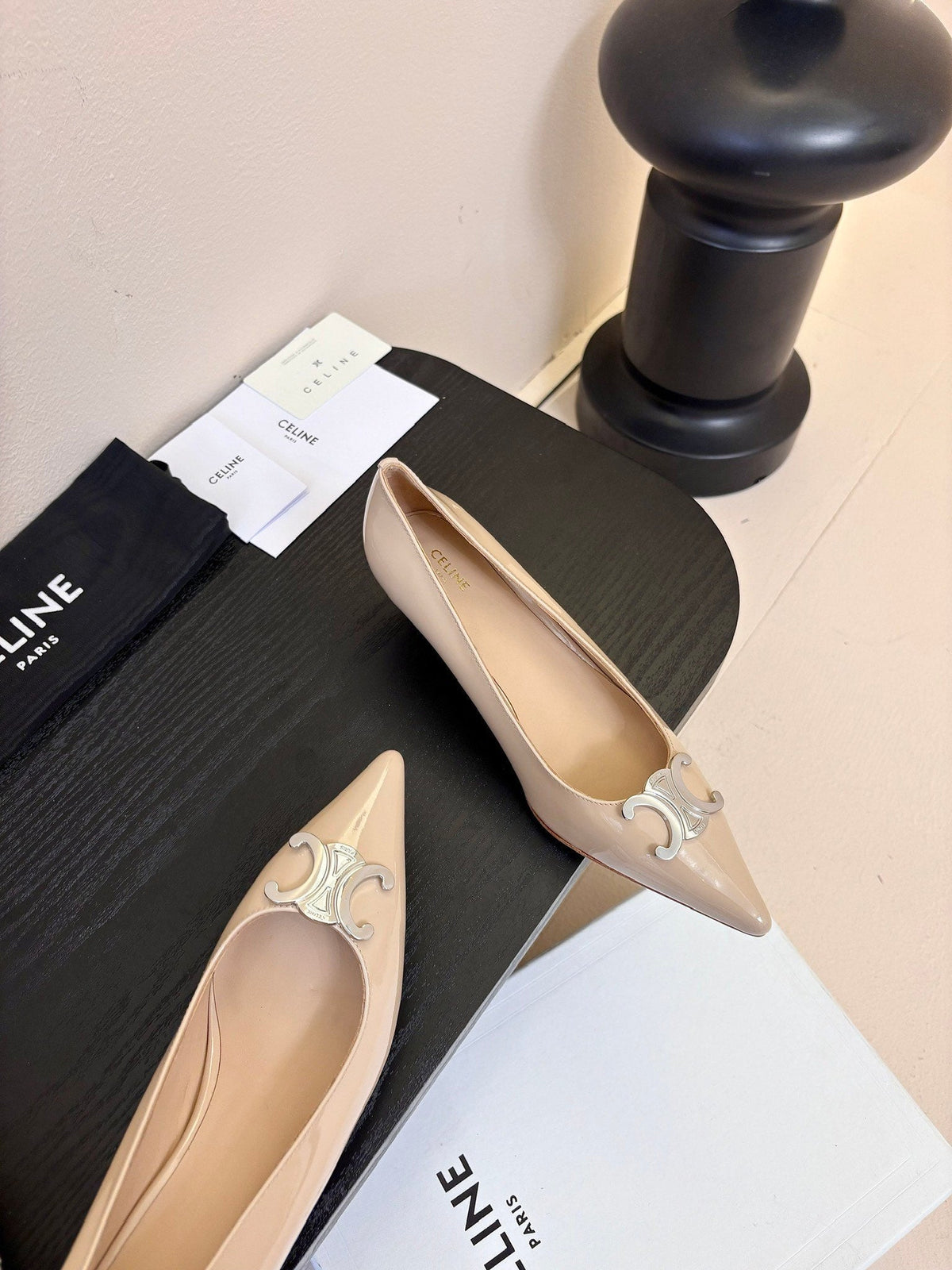 CELINE Pump Nude Patent Calfskin 235699