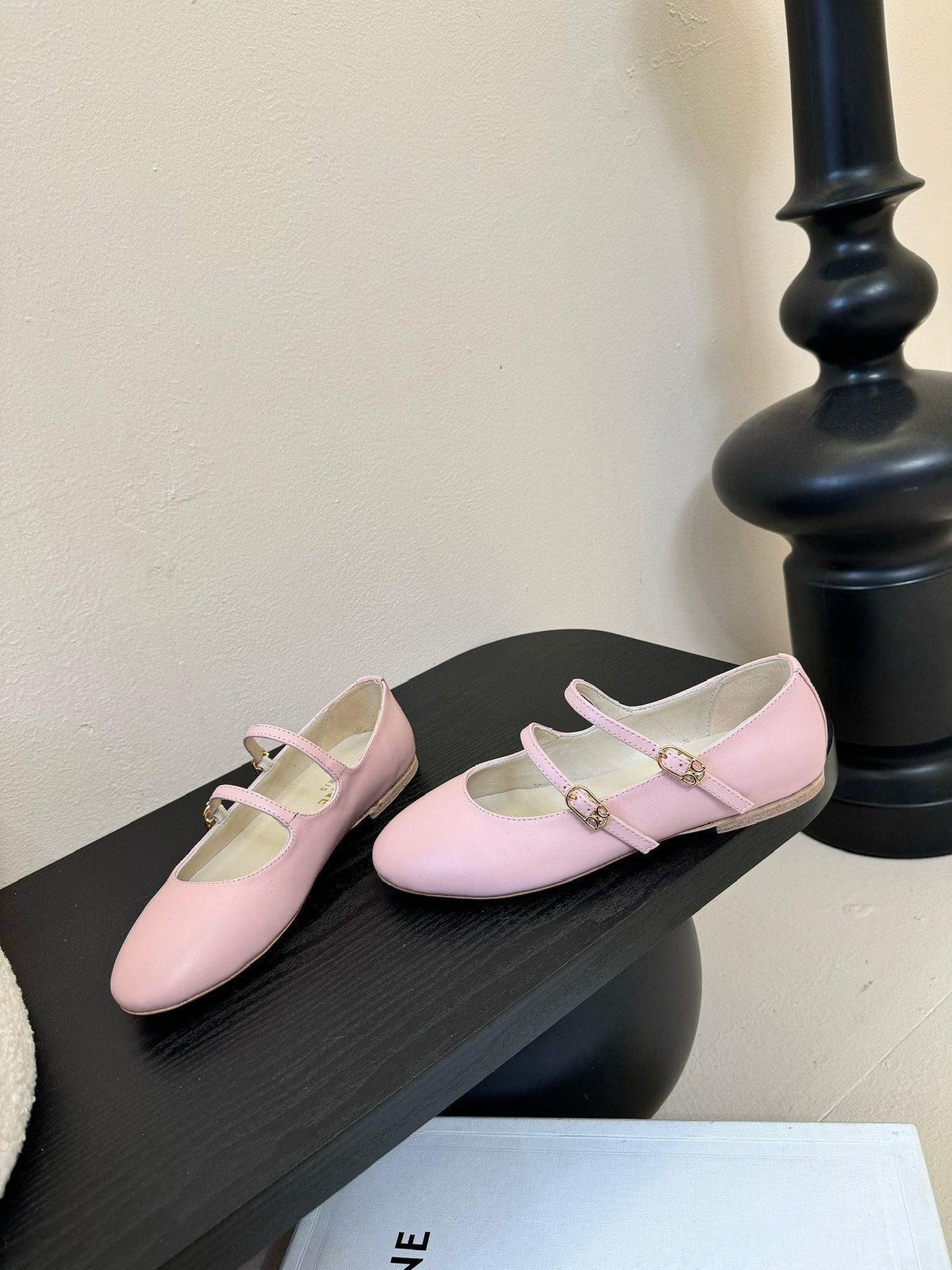 CL Les Ballerines Double Strap Ballerina In Light Pink Lambskin 325024