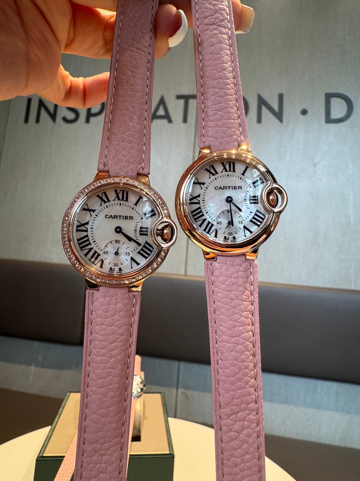 Cartier Bleu Balloon 33mm Pink Gold White Dial