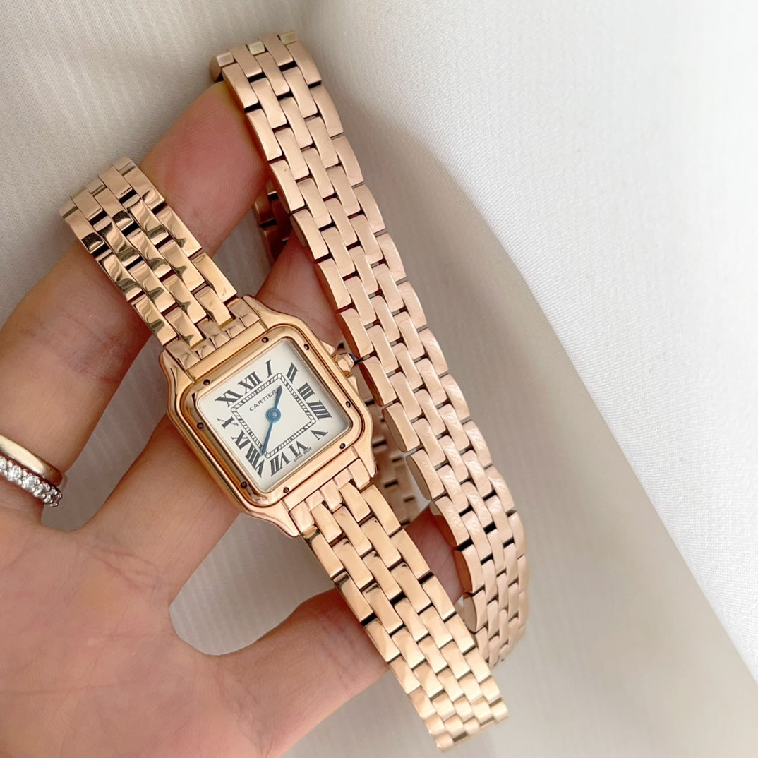 Panthere 22mm Pink Gold Double Chain 44cm