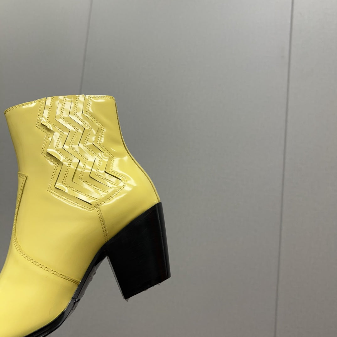 HM Vegas Ankle Boot 75mm Yellow Cowhide 952374