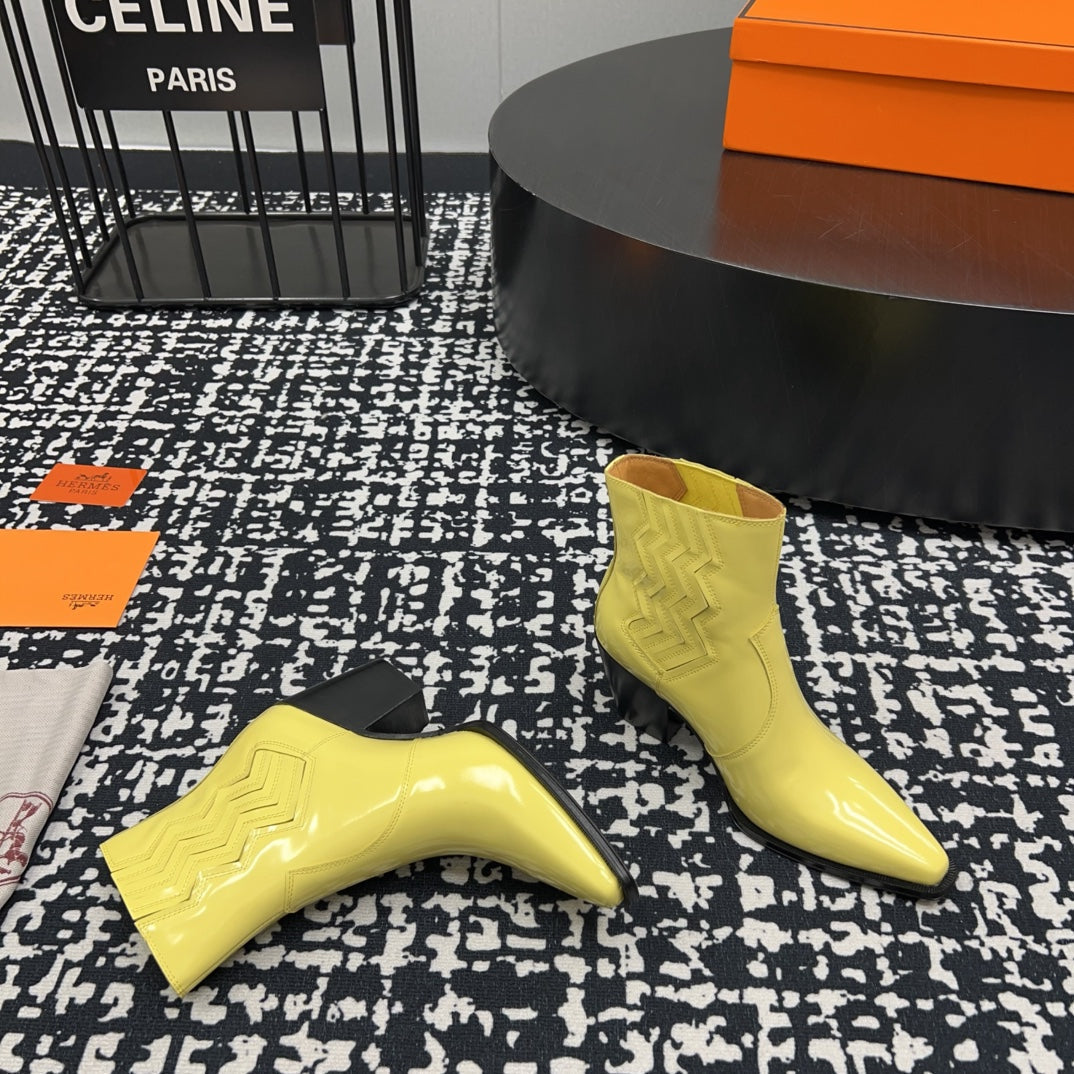 HM Vegas Ankle Boot 75mm Yellow Cowhide 952374