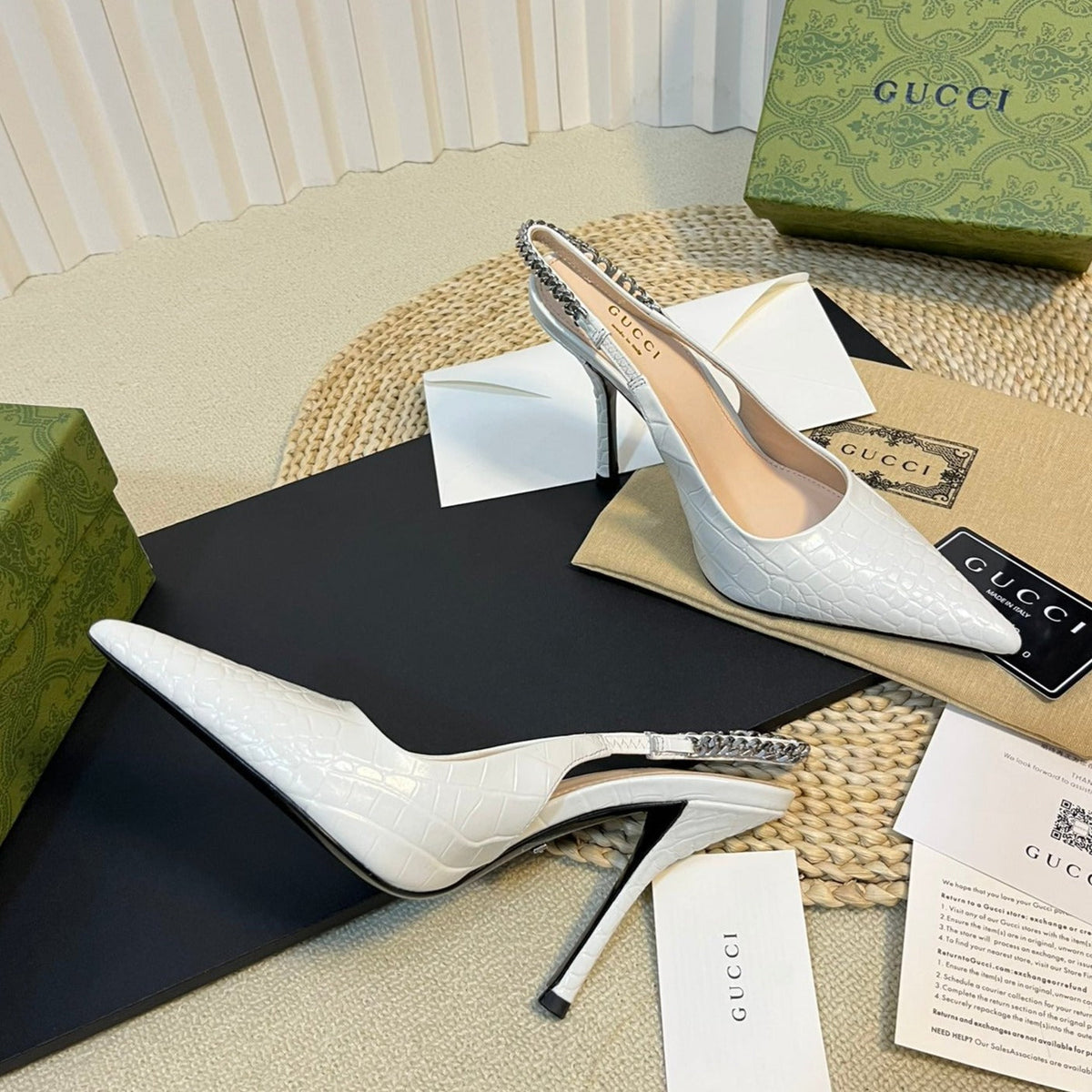 GG Women's High Heels  White