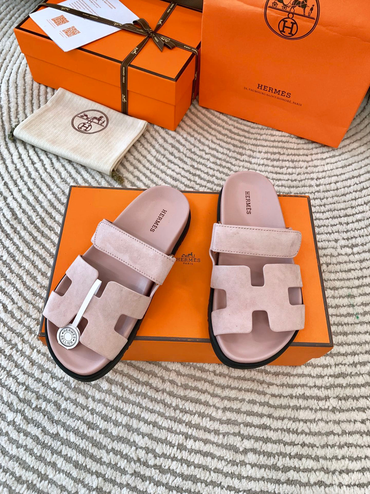 HM Chypre Sandal Light Pink Suede 963546