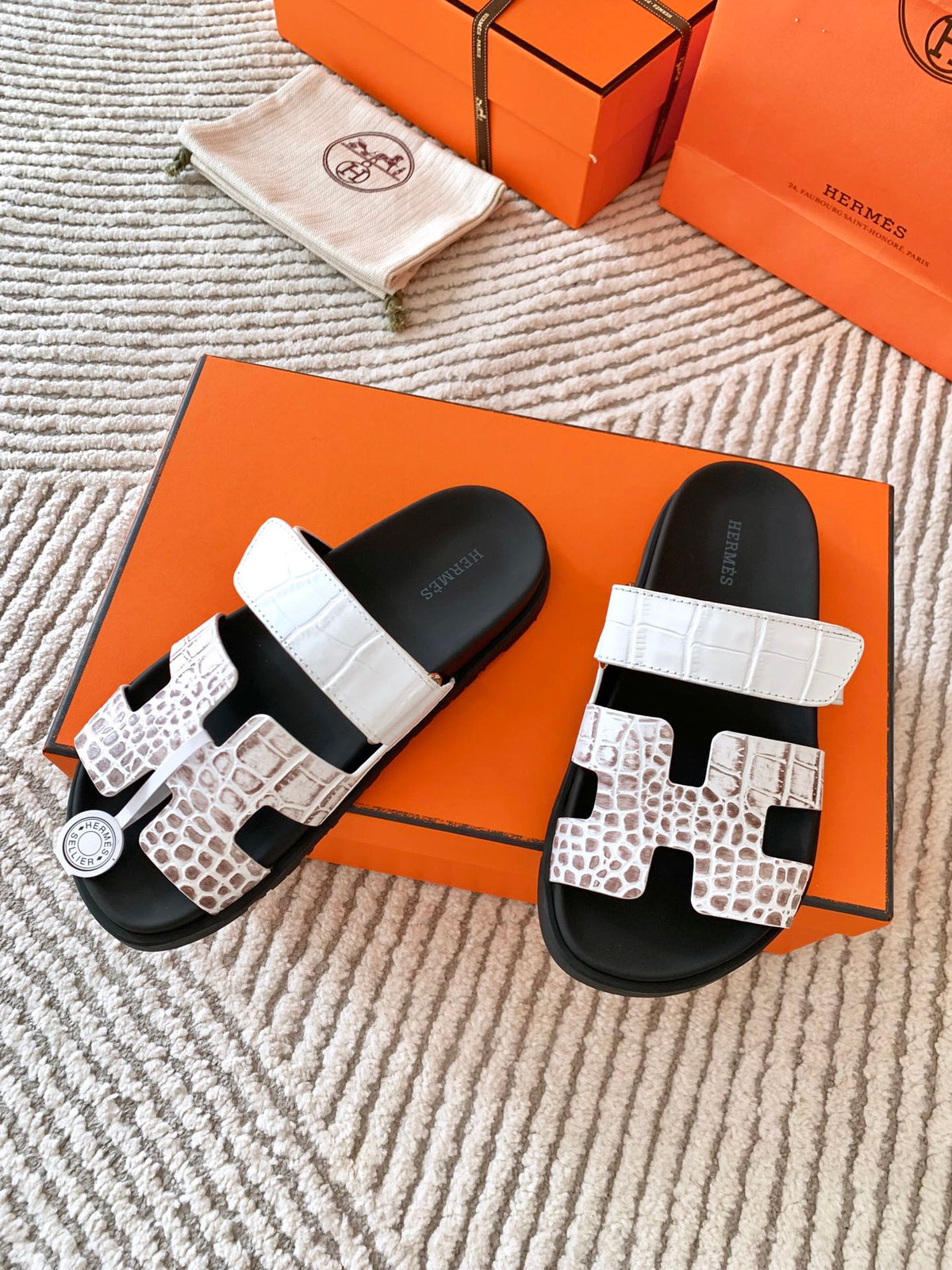 HM Chypre Sandal Ombre White Earth Brown Cowhide 963213
