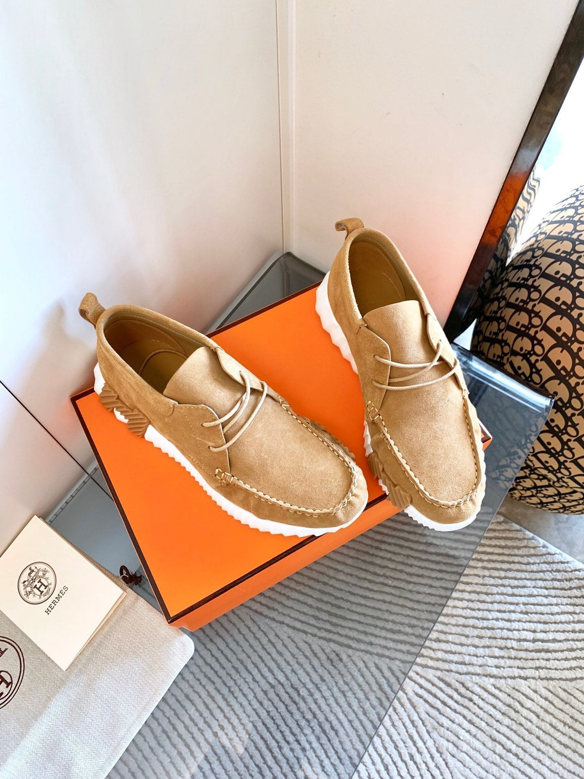 HM Increase Sneaker In Dark Beige Suede 993284