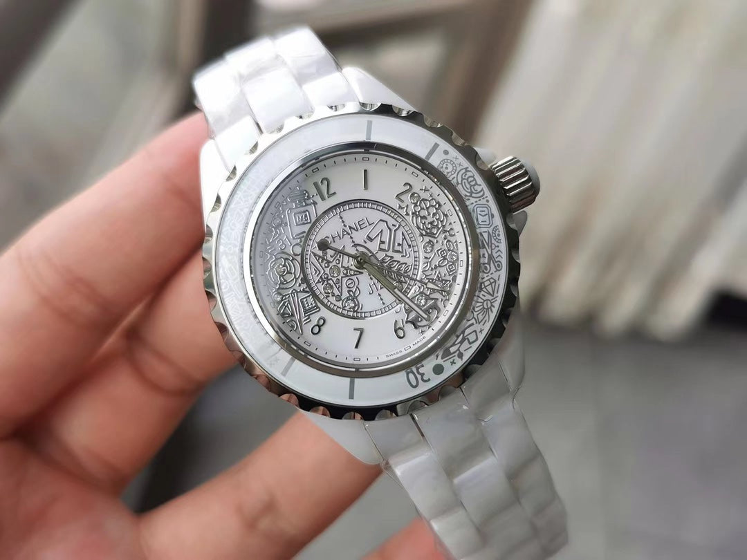 J12 38mm Quartz 20Th Anniversary White Ceramic
