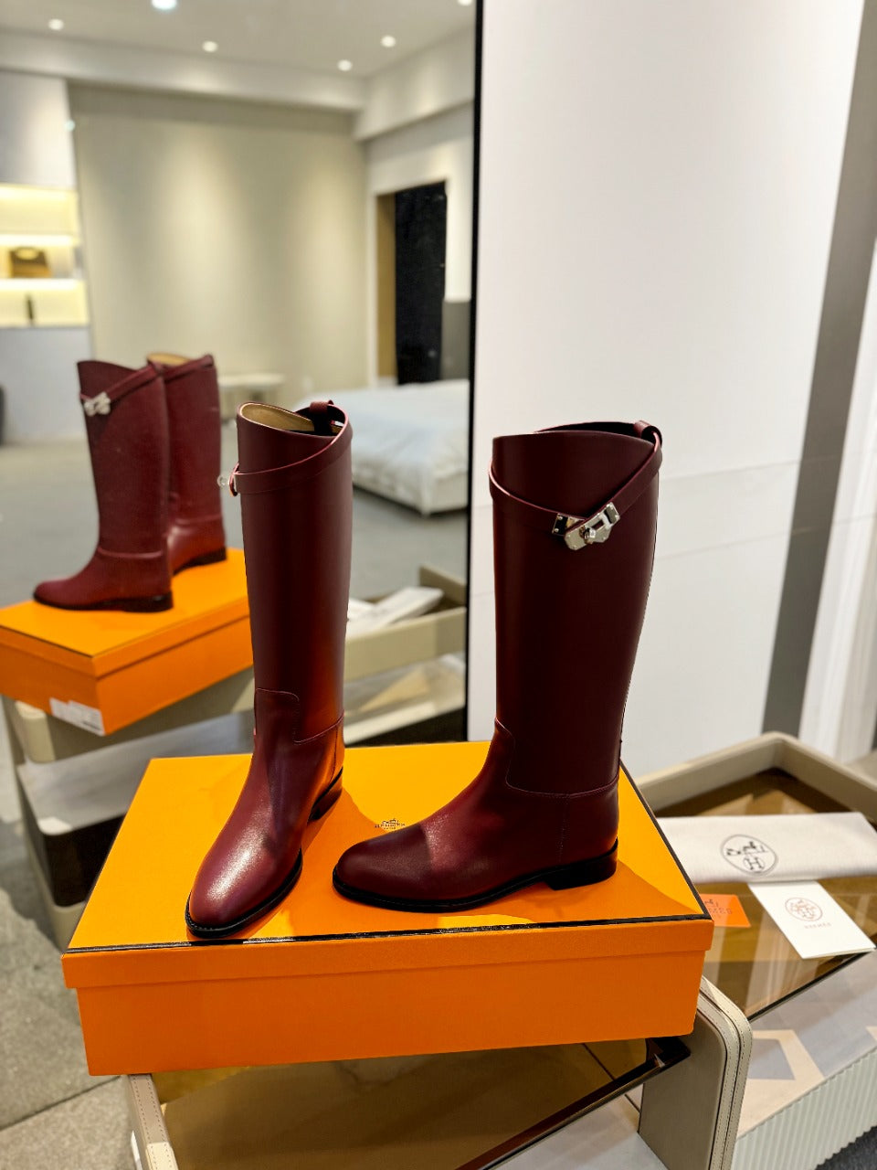 HM Stivali Jumping 20mm Burgundy Cowhide 961662