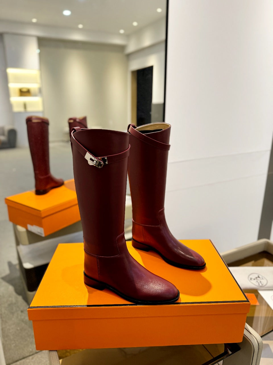 HM Stivali Jumping 20mm Burgundy Cowhide 961662
